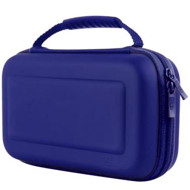 Imagem de Capa de transporte Orzly compatível com Nintendo Switch – Capa protetora rígida portátil para viagem com estojo para console e acessórios Nintendo Switch, MIDNIGHT BLUE
