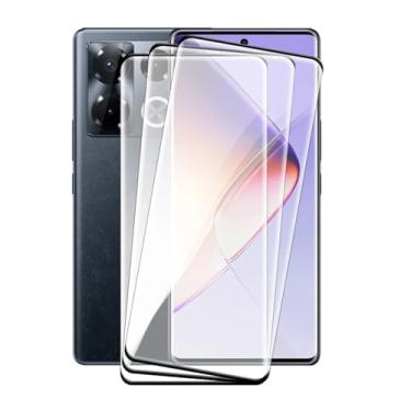 Imagem de Para Infinix Note 40 Pro 4G 5G, 3PCS Vidro Temperado, Para Infinix Note 40 Pro Plus, Protetor de Tela 3D Vidro Curvo Completo
