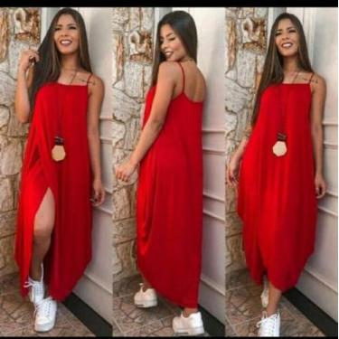 Imagem de Vestido transpasado sem bolço  - MK MODAS, Vermelho, P