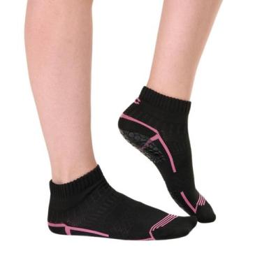 Imagem de Meias Solado Antiderrapante Hidroginástica Pilates Yoga - Cia da Meia,