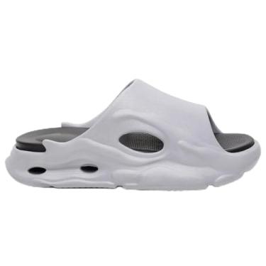 Imagem de Chinelo Masculino Nuvem Conforto Palmilha Removível Antiderrapante EVA Anatômico (Cinza e Preto, BR, Adulto, Faixa Numérico, 43, 44)