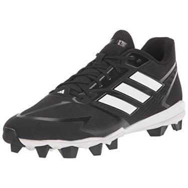 Imagem de adidas Tênis masculino Icon 8 Mid Baseball/Softball Cleats, Núcleo preto/branco/branco, 39