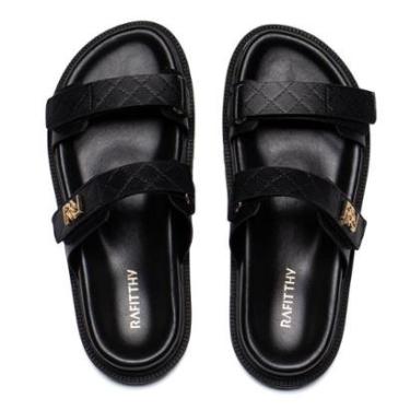 Imagem de Chinelo Feminino Rafitthy Flatform Napa Burnished Preto-Feminino