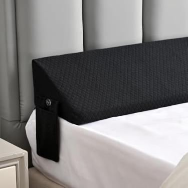Imagem de Travesseiro de cama de casal para cabeceira, almofada triangular para cabeceira, enchimento de lacunas, acessórios de cama, enchimento de lacunas de colchão, decoração de casa, almofadas angulares