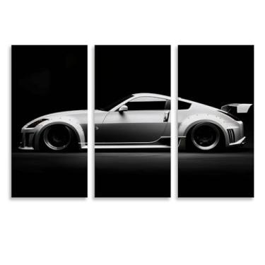 Imagem de HouLaiZhe Pôster retrô clássico Jdm carro 350z esportes velocidade extrema tela tela arte de parede para sala de estar quarto decoração de casa escritório pintura pôsteres (40 x 80 cm) × 3)