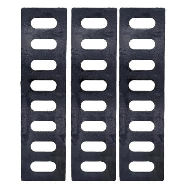 Imagem de DuuMuut Grelha De Drenagem Ferro Fundido, Tampa Externa 17X4, Esgoto 3 Peças, Classe B, Canal Durável E Resistente, Retangular Preta Para Entrada Automóveis, Concreto, Quintal, Garagem