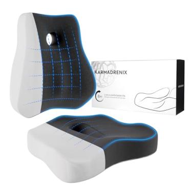 Imagem de Almofada de assento de cóccix, almofada de cóccix para alívio da dor ciática para cadeira de escritório, almofada lombar, assento de carro e assento de casa, almofadas de cadeira de escritório para