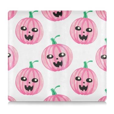 Imagem de Burbuja Porta-registro de carro e seguro, caixa de luvas de couro rosa abóboras para veículos, organizador de documentos, carteira e acessórios