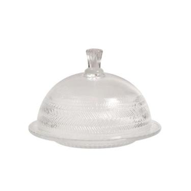 Imagem de Queijeira Com Tampa Lux De Vidro 19,3X12,6 Cm - Wincy Casa