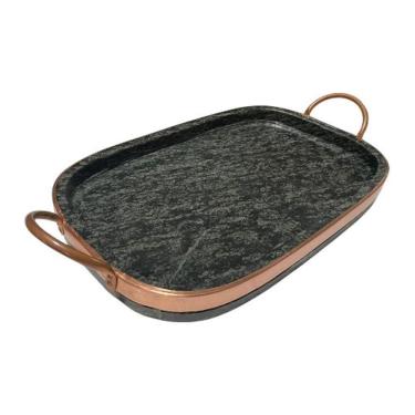 Imagem de Grelha Chapa Oval Funda De Pedra Sabão Carne 31 Cm Curado