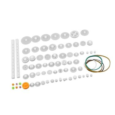 Imagem de Generic Peças de Brinquedo, Engrenagens de Plástico, Polia, Motor, Conjunto de Engrenagens, Modelo Diy, Produção de Tecnologia, Peças Pequenas, Fáceis de Usar para Robôs e Carros (75 tipos de kit de