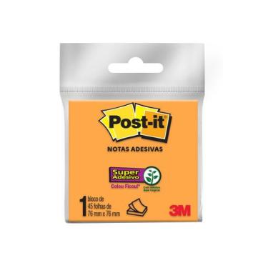 Imagem de Bloco Adesivo Post It 3M Laranja 76x76mm 45 Folhas, UNICA