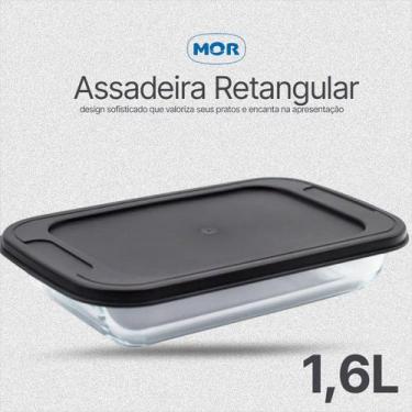 Imagem de Travessa Assadeira Vidro Mor Retangular 1,6L Para Forno