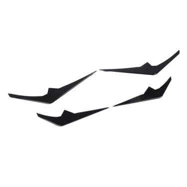 Imagem de aqxreight 4 Unidades de Spoiler de Ventilação do Pára-choque Dianteiro Canards Aerodinâmicos Divisor de Ventilação Aletas Substituição de Acabamento para X6 G06 LCI M Sport 2023 e Após Preto (#11)