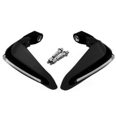 Imagem de Luzes de seta de seta universais para motocicleta com proteção de luzes à prova de vento para Triumph Victory Aprilia Kawasaki Yamaha Suzuki Honda Peças de motocicleta Dirt Bike (preto)