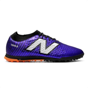 Imagem de Chuteira Society New Balance Tekela Magique Tf V4+ Unissex (Roxo/Preto, BR, Adulto, Numérico, 42)