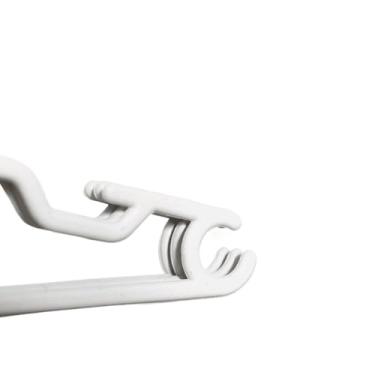 Imagem de Cabides Plástico Reforçado Cruzeta Roupa Colorido(BRANCO,20 CABIDES)