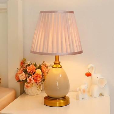 Imagem de Quarto Contemporâneo Lâmpada De Mesa De Cerâmica LED Criatividade Americana Sala De Estar Quarto Infantil Estudo Villa Hotel Cabeceira Mesa Luz (Estilo 7)