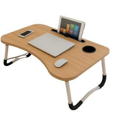 Imagem de Mesa Para Notebook Portátil Dobrável Com Suporte Para Tablet(BEGE)