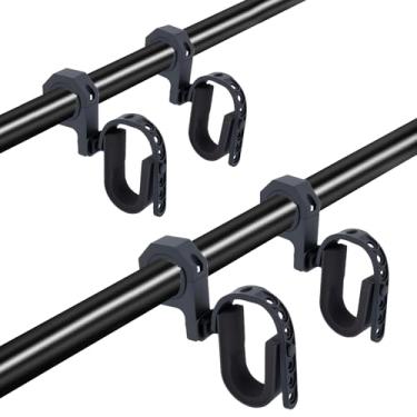 Imagem de Suporte de arma UTV, suporte de ferramentas UTV, suporte de pá, suporte de arco serve para barras de rolo de 2,5 cm, 3,8 cm, 4,4 cm e 5 cm compatíveis com carrinho de golfe Snowmobile (2 conjuntos, 4