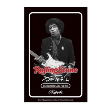 Imagem de 2025 Rolling Stone Jimi Hendrix Keepsake Premiere Edition Box: 1 Blind-Wrapped Card Per Box, Authentic Gems & Metals, 200 Unique Cards