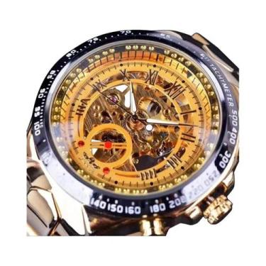 Imagem de Relógio Mecânico Automático Masculino Em Aço Inoxidável Com Mostrador 