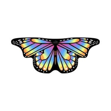 Imagem de Capa De Asas De Borboleta Para Meninas Fantasia De Fada Colorida Para 