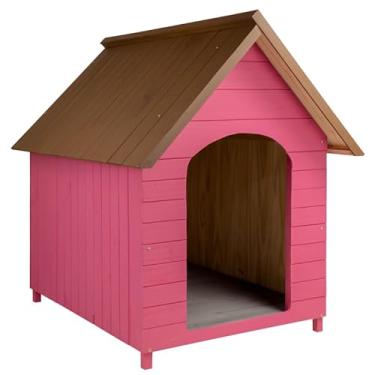 Imagem de Casa Casinha De Cachorro em Madeira Pintada Extra Gigante N7 (Rosa)