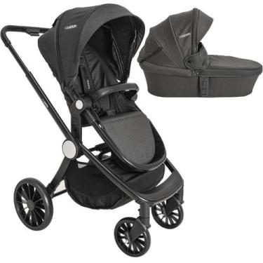 Imagem de Carrinho de Bebe Passeio Berço Moises Kiddo Sunny Melange Preto