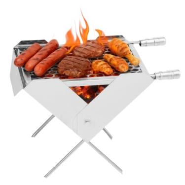 Imagem de Churrasqueira Inox Portátil Dobrável – Móvel Maleta para Praia e Camping, Ideal para Churrascos ao Ar Livre