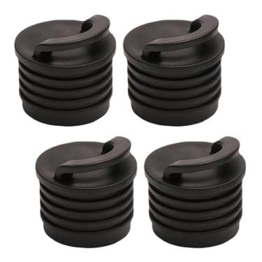Imagem de Vaveren Conjunto de 4 Tampões de Drenagem para Caiaque, Pretos, Resistentes e Leves, em Borracha, para Caiaques, Canoas e Barcos, S