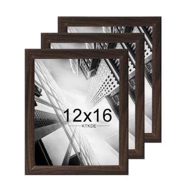 Imagem de KTKDE Conjunto de 3 porta-retratos de 30,5 x 40,6 cm, vidro resistente a estilhaçamento, vertical e horizontal, para exibição de parede, moldura de galeria de estúdio para fotos, pôsteres e impressões