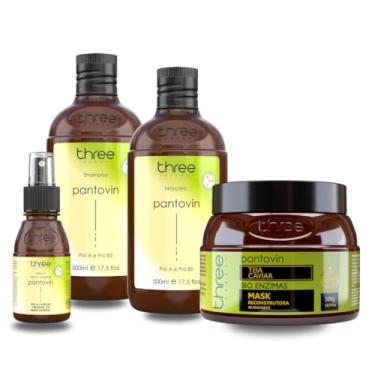 Imagem de Kit Pantovin Completo – Shampoo, Máscara, Tônico Nano Vegetal e Máscara Teia de Caviar
