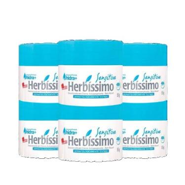 Imagem de Kit 6 unid. Desodorante Creme Herbíssimo Sensitive 55g