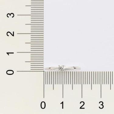 Imagem de Anel Rommanel Solitário Prata 925 Com Zircônias 810251, Branco, 16