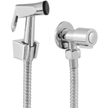 Imagem de Ducha Higiênica Gatilho Metal Zamak + Engate Flexível Aço Inox 1,20 Me