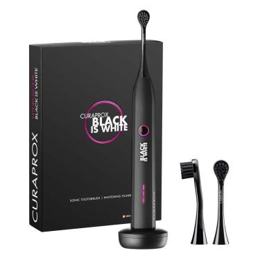 Imagem de Curaprox Escova de Dentes Elétrica Revestica de Carbono Recarregável, Preta
