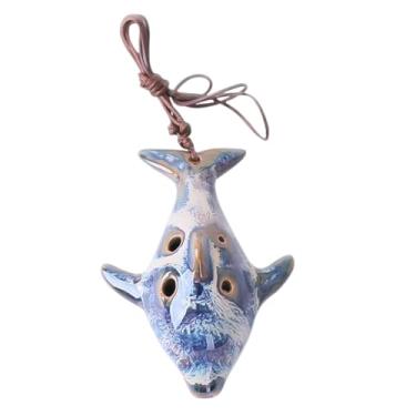 Imagem de YARNOW 1 peça de flauta ocarina de cerâmica para iniciantes instrumento musical apito portátil para meninos e meninas Zycsktl cor aleatória