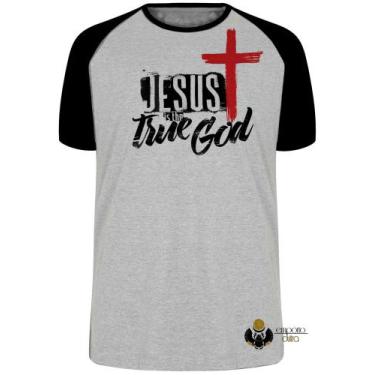 Imagem de Camiseta Jesus Cristo verdadeiro Deus Blusa Plus Size extra grande adu
