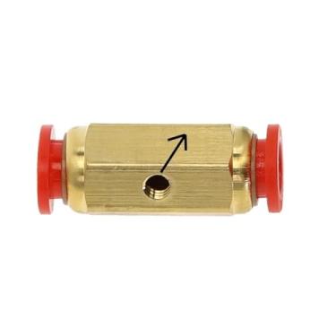 Imagem de RORFFK Conexões pneumáticas conector umidificador M3/16-24 rosca bocal atomizador reprodução resfriamento remoção de poeira base cabeça spray 3/16 (PCU-8 vermelho)