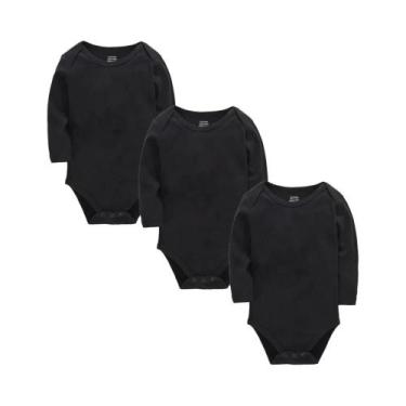 Imagem de Body De Algodão Branco De Manga Longa Para Bebês De 0 a 24 Meses, Maca