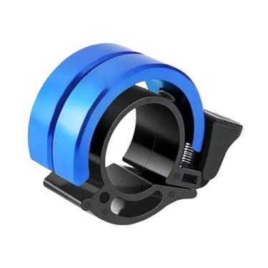 Imagem de Sino de bicicleta clássico giratório buzina de segurança para adultos, crianças e mulheres, acessório universal de equipamento de buzina de aviso para ciclismo(Blue-double 22-1pc)