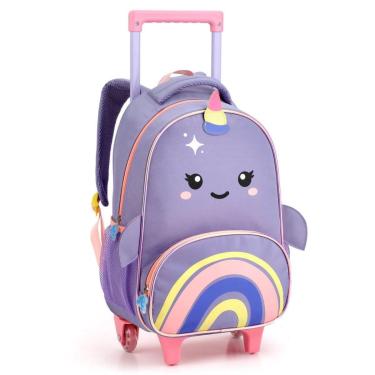 Imagem de Mochila Rodinha Alça Menina Infantil Baleia Zoop Seanite-Feminino
