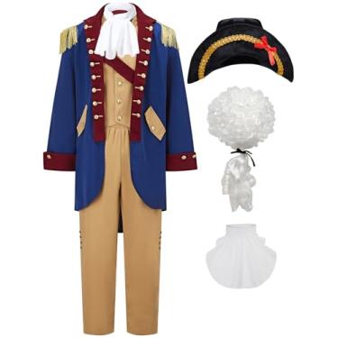 Imagem de aicoaub Fantasia masculina de pai fundador, roupa colonial para adultos, roupa geral da guerra revolucionária