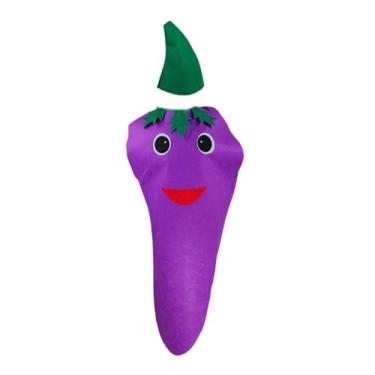 Imagem de kowaku Fantasia infantil de vegetais para o Halloween, roupa temática de comida para cosplay em festas, Beringela