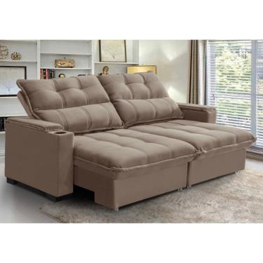 Imagem de Sofa 3 Lugares Retratil Reclinavel 200m Veludo Monaco Requinte