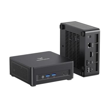 Imagem de MINISFORUM Mini PC UM690L fino, Mini computador AMD Ryzen 9 6900HX (8C/16T, até 4,9 GHz), 32 GB LPDDR5 e SSD PCIe 4.0 de 500 GB, DP/HDMI 2.1/USB 4, 4 x USB Tipo-A, WiFi 6E/BT 5.3