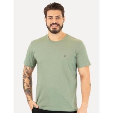 Imagem de Camiseta Calvin Klein Jeans Masculina Dark Omega Relevo Verde Médio-Masculino