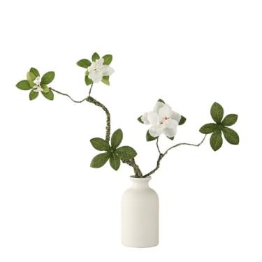 Imagem de KEG801302 Flores falsas Azaléia Vaso de Planta Decorativa Sala de Estar Decoração de Vaso de Cerâmica