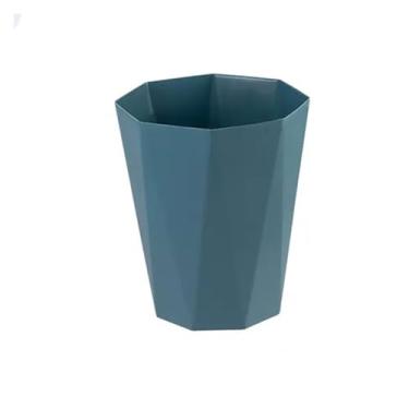 Imagem de KEG801302 Lixeira simples para casa, sala de estar, banheiro, cozinha sem tampa, cesta de papel grande criativa para quarto, escritório, vaso sanitário (azul, grande)